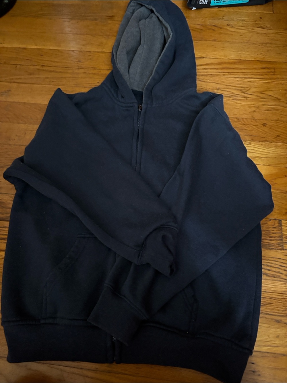 Kids Navy Full-Zip Hoodie Jacket